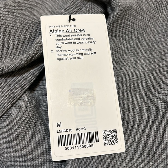 NWT Lululemon Alpine Air Crewneck sweater in gray - Picture 2 of 4